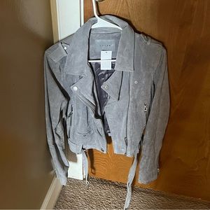 Suede leather grey jacket. Size medium never worn